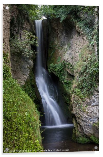 Dyserth Falls North Wales Acrylic by Douglas Kerr