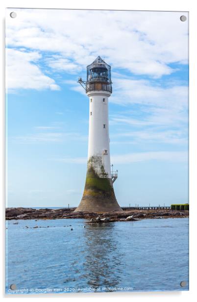 Bell Rock lighthouse, North Sea, Arbroath. Acrylic by Douglas Kerr