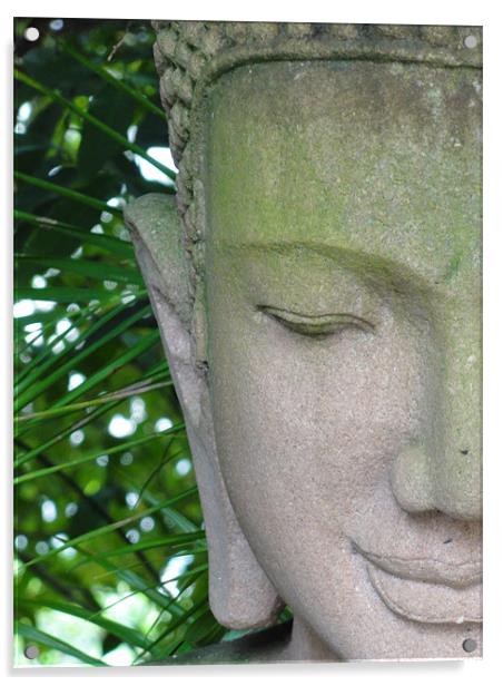 Tranquil Buddha Acrylic by Cliff Hannan