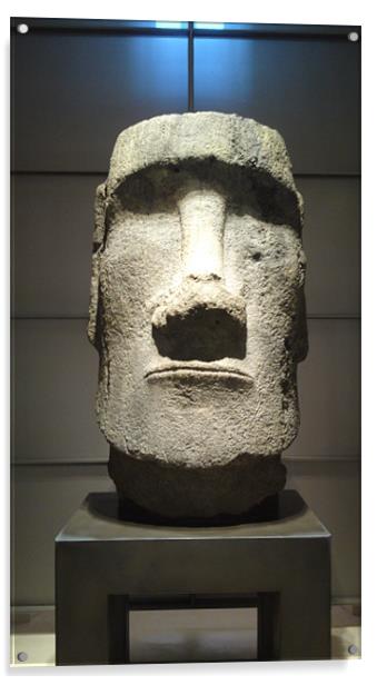 Moai Acrylic by Cliff Hannan