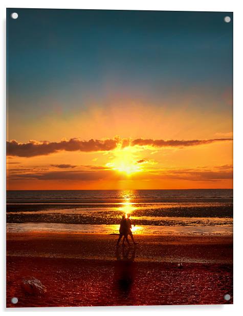 Sunset Stroll Acrylic by Mike Sherman Photog