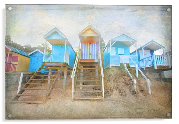  Wells-Next-The-Sea Beach Huts Acrylic by Mike Sherman Photog