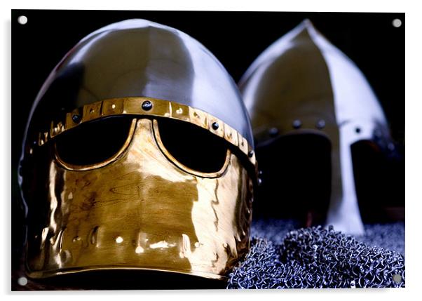 Saxon Helmets Acrylic by Mike Sherman Photog