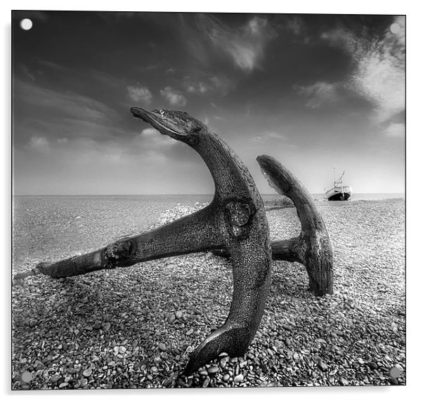 Aldeburgh Anchors Acrylic by Mike Sherman Photog