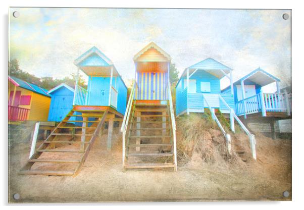  Wells-Next-The-Sea Beach Huts  Acrylic by Mike Sherman Photog