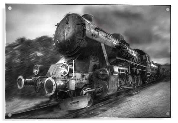 Steam Train Acrylic by Mike Sherman Photog