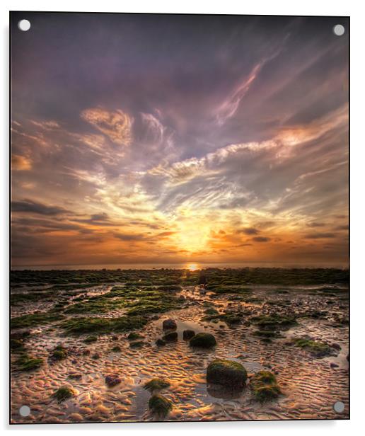 Norfolk Sunset Acrylic by Mike Sherman Photog