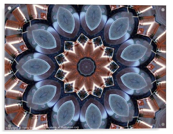 Copper Coils kaleidoscope Acrylic by Terry Senior