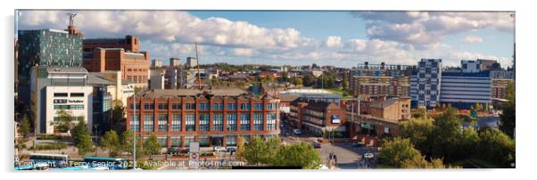 Leeds City Skyline, view North along York Street Acrylic by Terry Senior