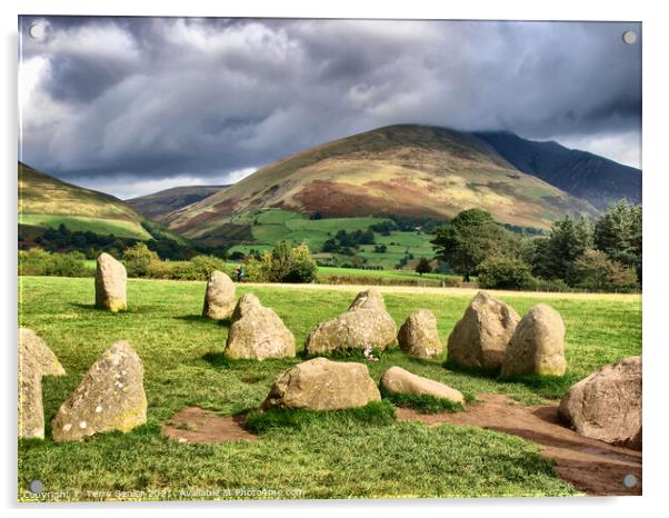 Castlerigg Stone Circle in The Lake District, Cumb Acrylic by Terry Senior