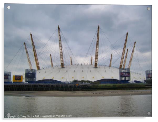 O2 Building Arena Greenwich Penisula Thames London Acrylic by Terry Senior