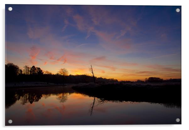 Coltishall Sunrise Acrylic by Paul Macro