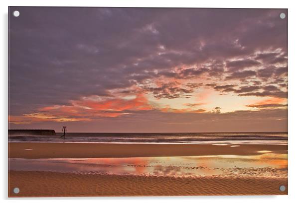 Gorleston Beach Sunrise Acrylic by Paul Macro