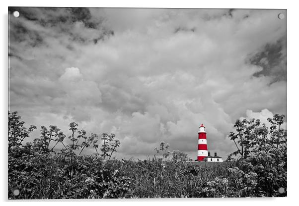 Happisburgh Lighthouse Colour Popping Acrylic by Paul Macro