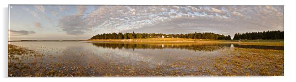 Holkham Beach Reflections Panoramic Acrylic by Paul Macro