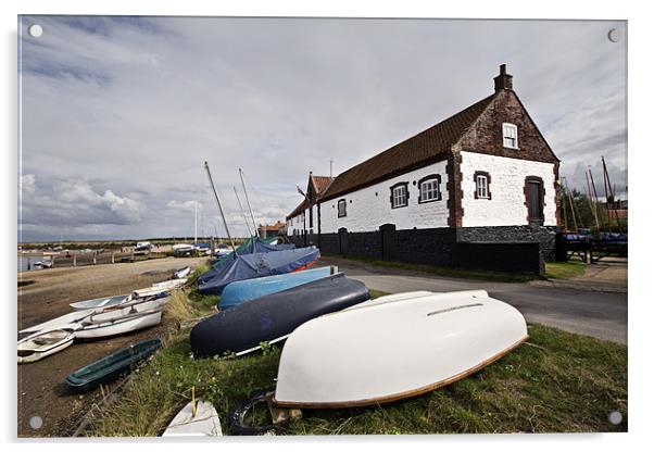 Burham Overy Staithe Boathouse Acrylic by Paul Macro