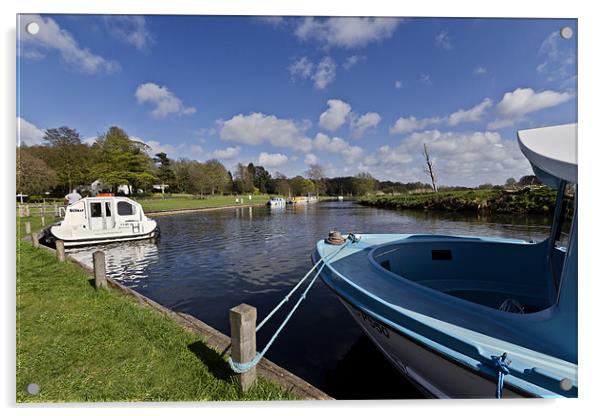 Moored up in Coltishall Acrylic by Paul Macro
