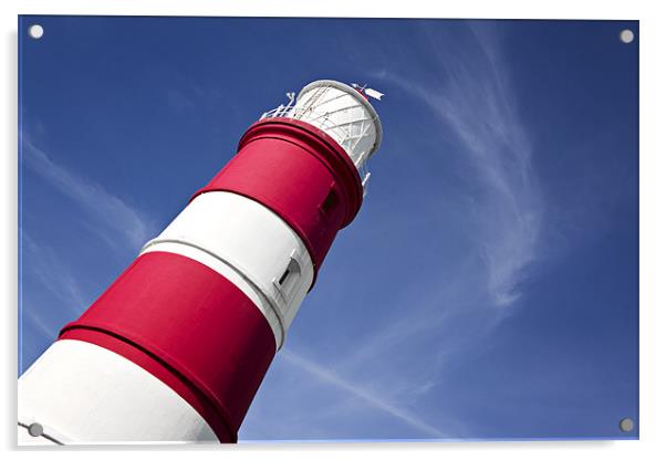 Happisburgh Lighthouse Leaning Acrylic by Paul Macro