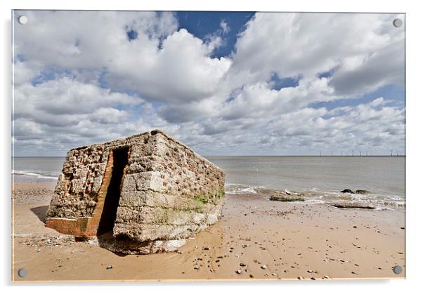 Beached Pillbox in Caister Acrylic by Paul Macro