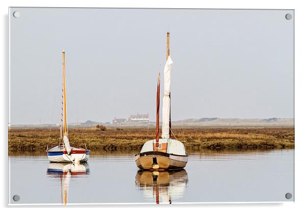 Reflections at Brancaster Staithe Acrylic by Paul Macro