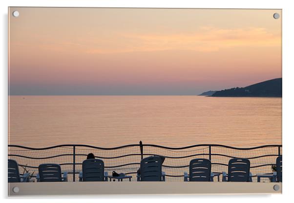 Adriatic Sunset Acrylic by Chris Turner