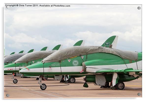 Royal Saudi Air Force's Hawks Display Team Acrylic by Chris Turner