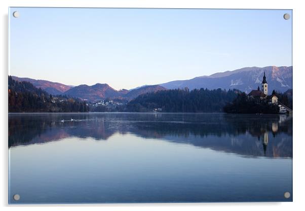 Morning at Lake Bled Acrylic by Ian Middleton