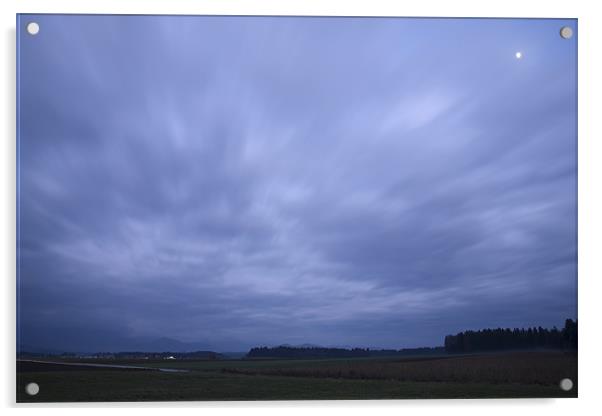 Storm clouds at dusk Acrylic by Ian Middleton