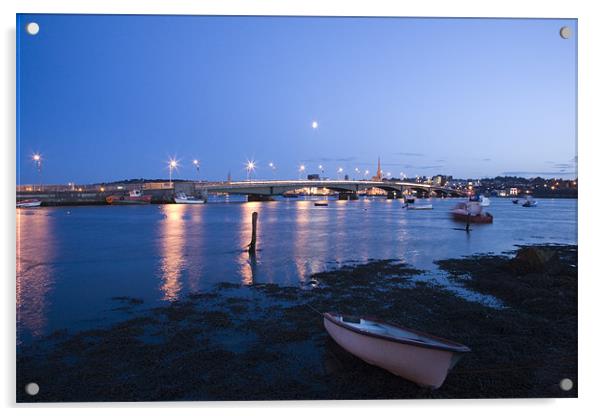 Wexford Harbour at dusk Acrylic by Ian Middleton