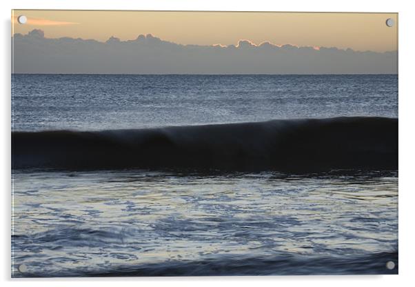 Waves crashing at dawn Acrylic by Ian Middleton