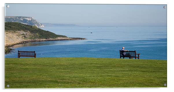 Jurassic coast view Acrylic by Ian Middleton