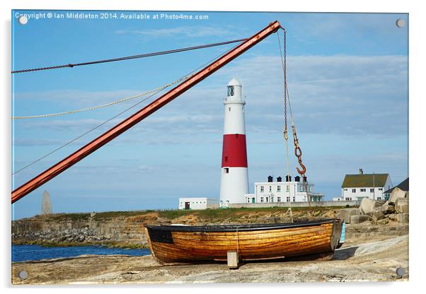 A different view of Portland Bill lighthouse Acrylic by Ian Middleton