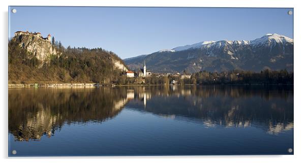 View across Lake Bled Acrylic by Ian Middleton