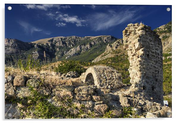 Fortress Funa ruins Acrylic by Sergey Golotvin