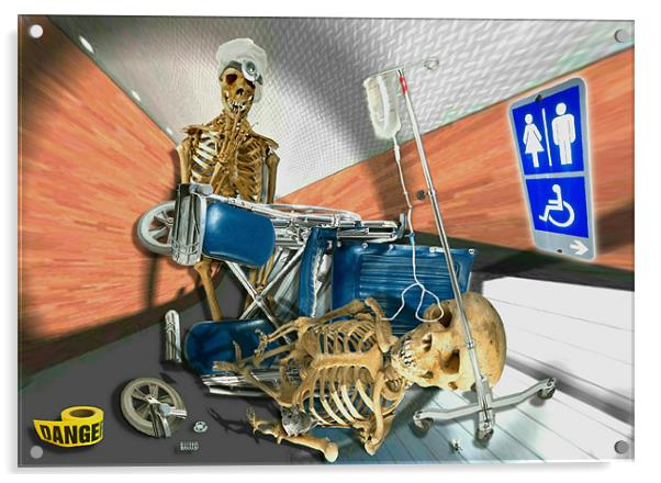 skeletons hospital Acrylic by david hotchkiss
