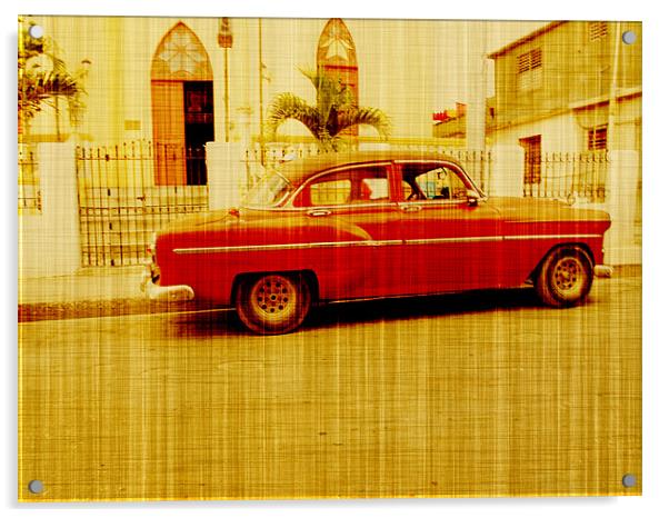 Cuba car Acrylic by Jean-François Dupuis