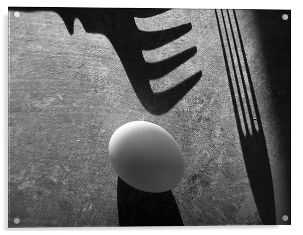 egg and shadows Acrylic by Jean-François Dupuis