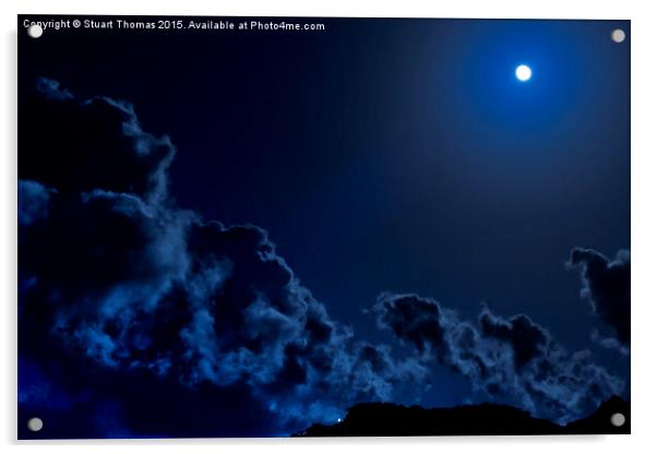  Moonlight over St. George's Acrylic by Stuart Thomas