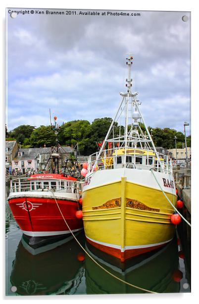 Padstow Fishing Boats Acrylic by Oxon Images