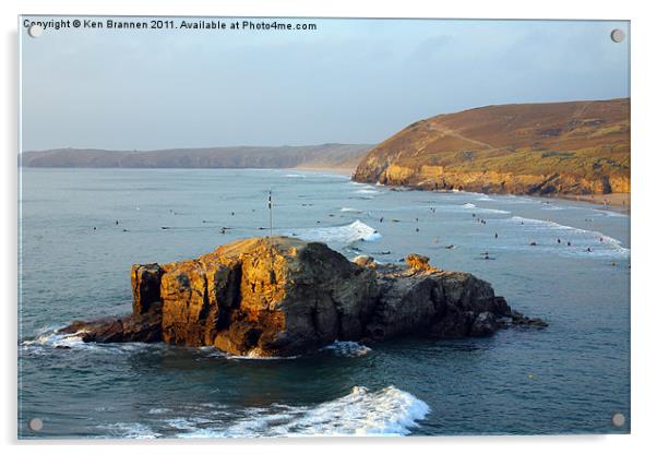 Perranporth Acrylic by Oxon Images