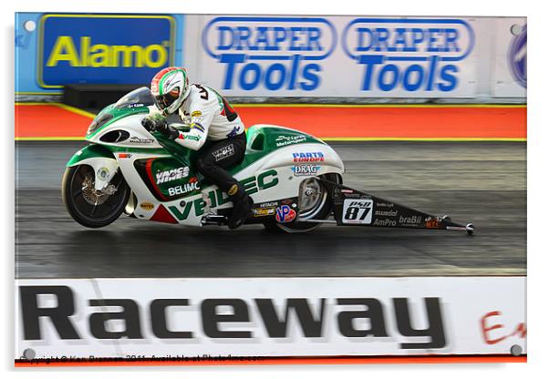 European Finals Drag Bike Acrylic by Oxon Images