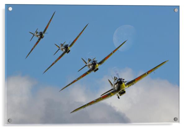 Hawker Hurricane Burst shots Acrylic by Oxon Images