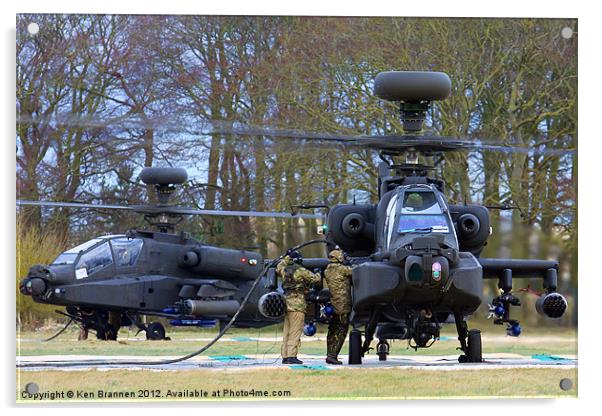 AH64 Apaches refuelling Acrylic by Oxon Images