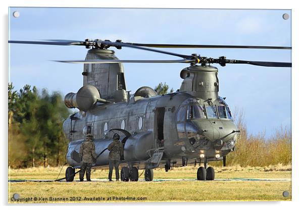 RAF Chinook refuelling Acrylic by Oxon Images