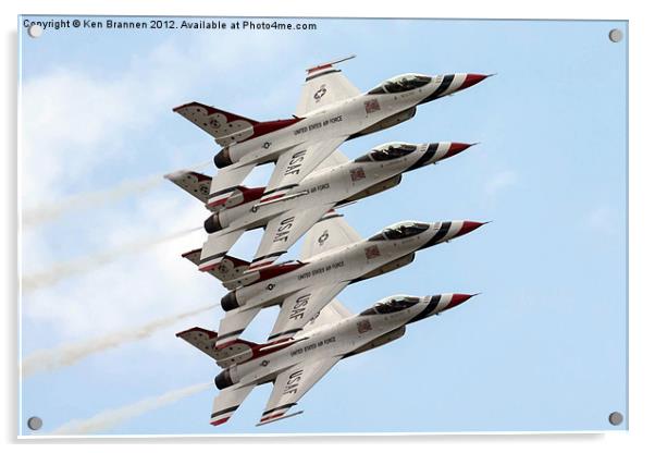 Thunderbirds F16 display team Acrylic by Oxon Images
