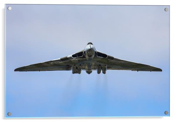 Vulcan Bomber XH558 Head On Acrylic by Oxon Images