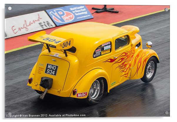 Ford Popular drag racing car Acrylic by Oxon Images