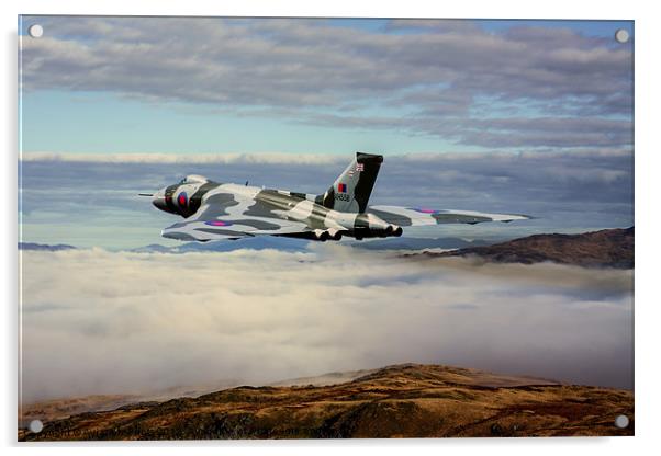 Vulcan XH558 over Snowdonia Acrylic by Oxon Images