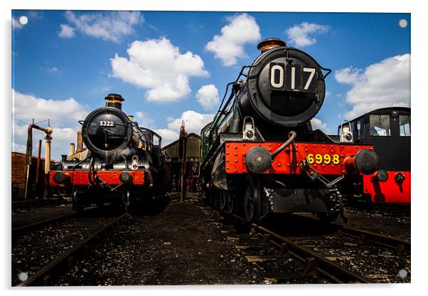 Steam trains  Acrylic by Oxon Images
