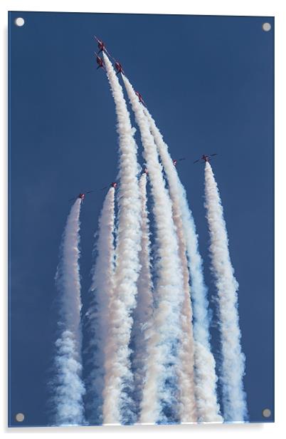 RAF Red Arrows 5/4 split Acrylic by Oxon Images